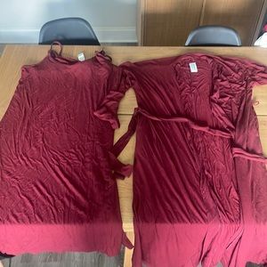 NWT old navy maternity sleep gown and robe L